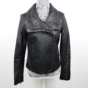 Rezrekshn by Esther Chen Moto Jacket Womens S Black Leather